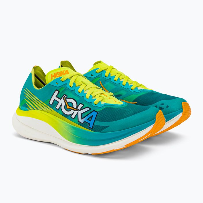 HOKA Rocket X 2 men's running shoes blue/yellow 1127927-CEPR 3