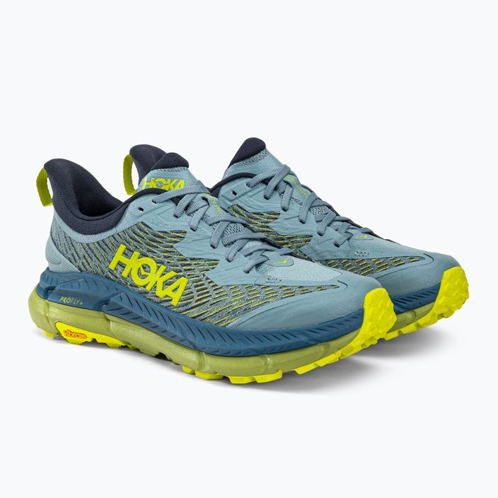 HOKA men's running shoes Mafate Speed 4 blue/yellow 1129930-SBDCT 4