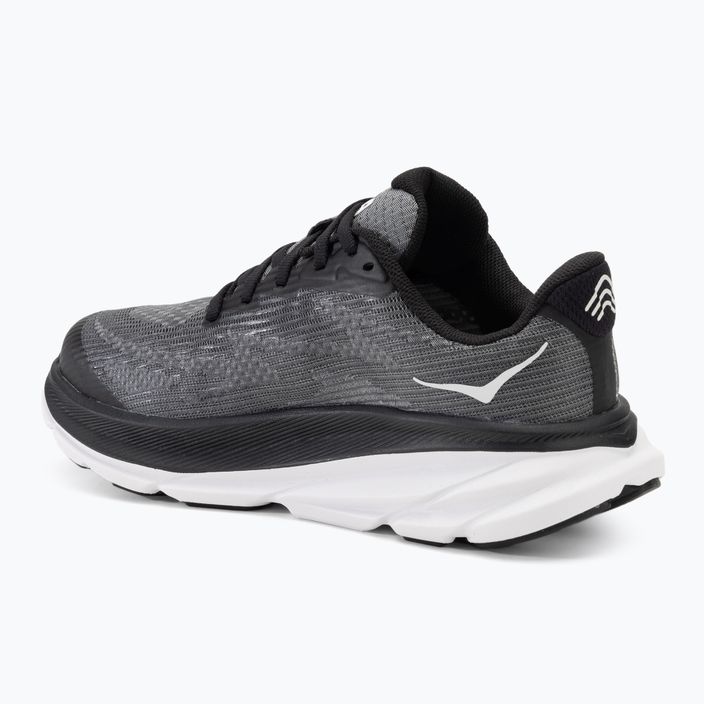 HOKA Clifton 9 black/white children's running shoes 3