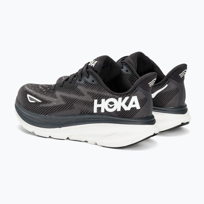 Women's running shoes HOKA Clifton 9 Wide black/white 3