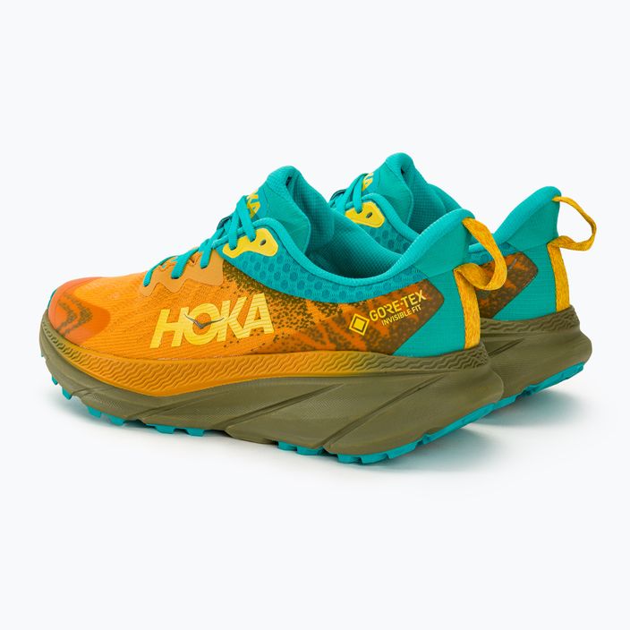 Men's running shoes HOKA Challenger ATR 7 GTX golden yellow/avocado 3