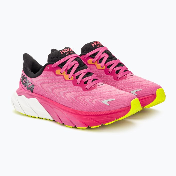 Women's running shoes HOKA Arahi 6 strawberry/black 4