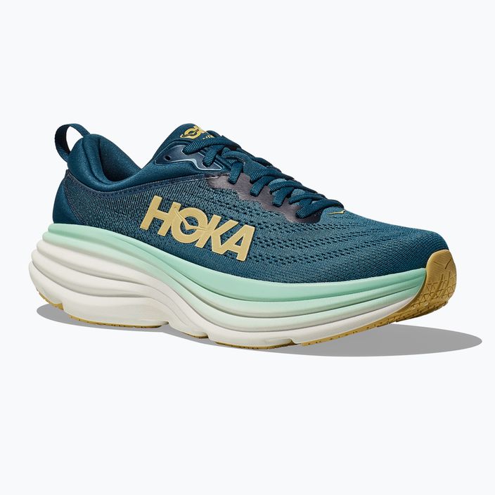 Men's HOKA Bondi 8 midnight ocean/bluesteel running shoes 8