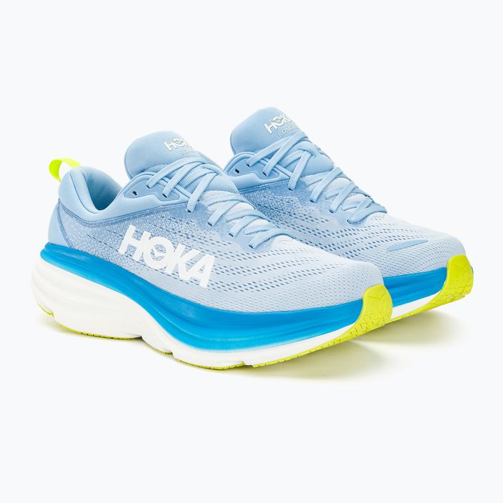 Men's running shoes HOKA Bondi 8 airy blue/diva blue 5