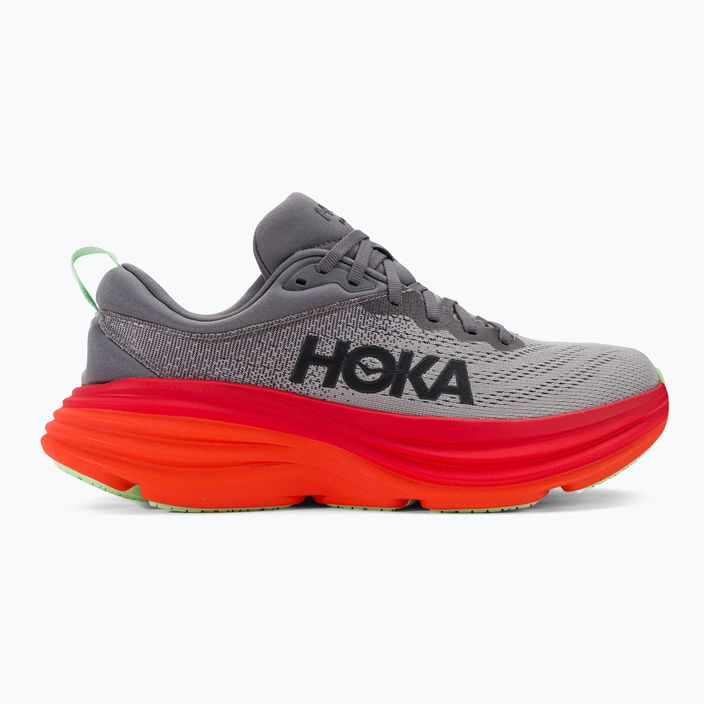 Men's HOKA Bondi 8 castlerock/flame running shoes 2