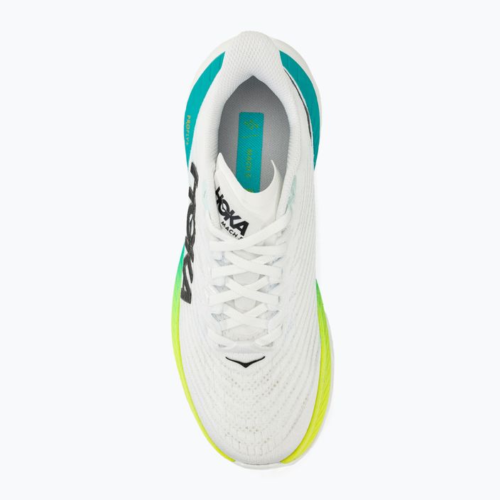 Women's running shoes HOKA Mach 5 white/blue glass 5