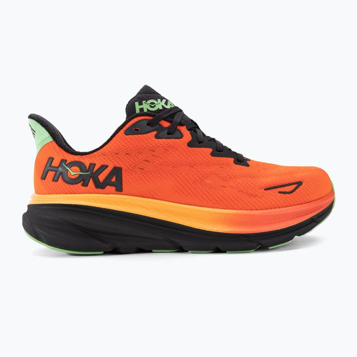 Men's running shoes HOKA Clifton 9 flame/vibrant orange 2
