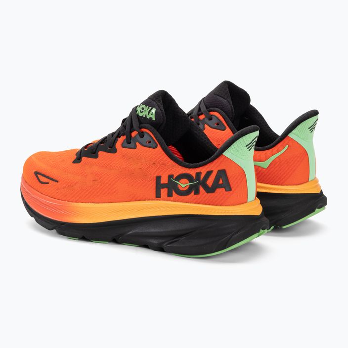 Men's running shoes HOKA Clifton 9 flame/vibrant orange 3