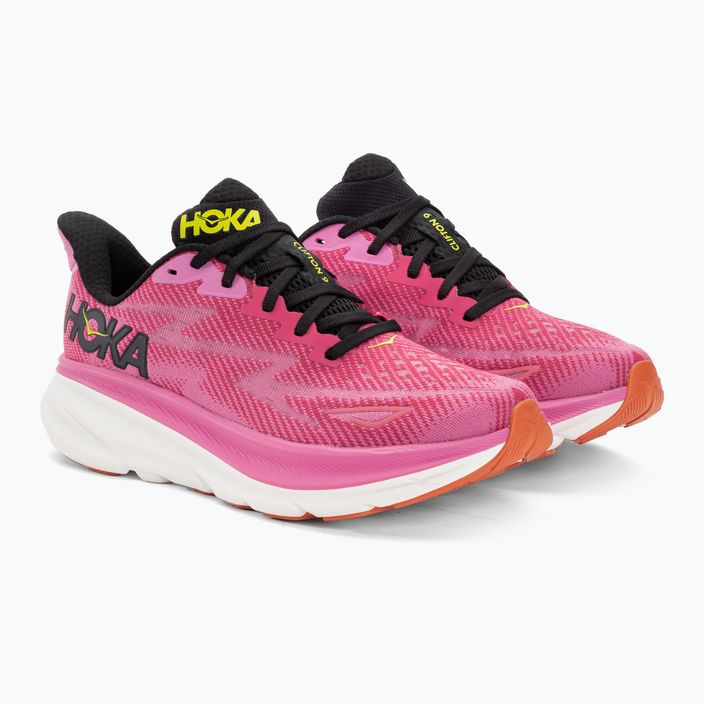 Women's running shoes HOKA Clifton 9 raspberry/strawberry 4