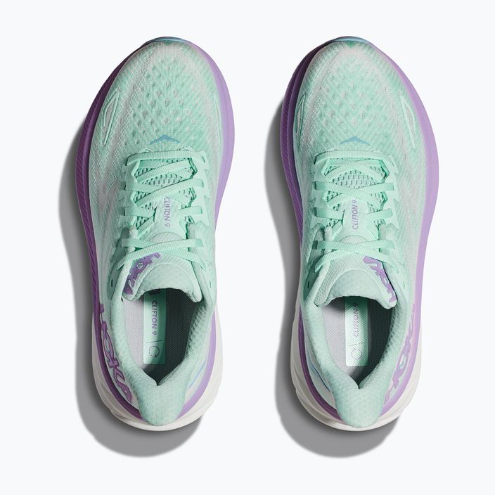 Women's running shoes HOKA Clifton 9 sunlit ocean/lilac mist 16