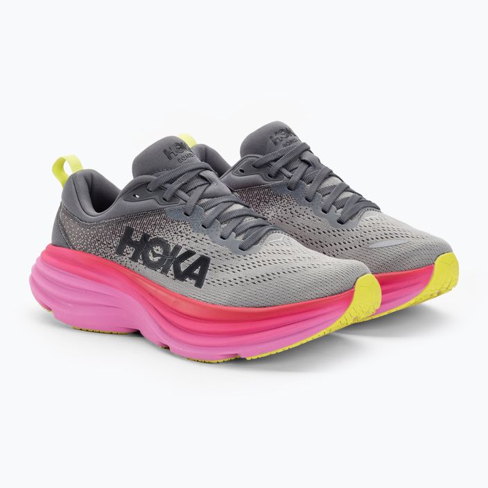 Women's running shoes HOKA Bondi 8 castlerock/strawberry 4