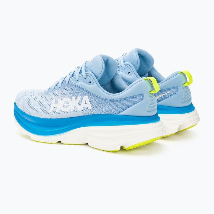 Men's HOKA Bondi 8 Wide airy blue/diva blue running shoes 4