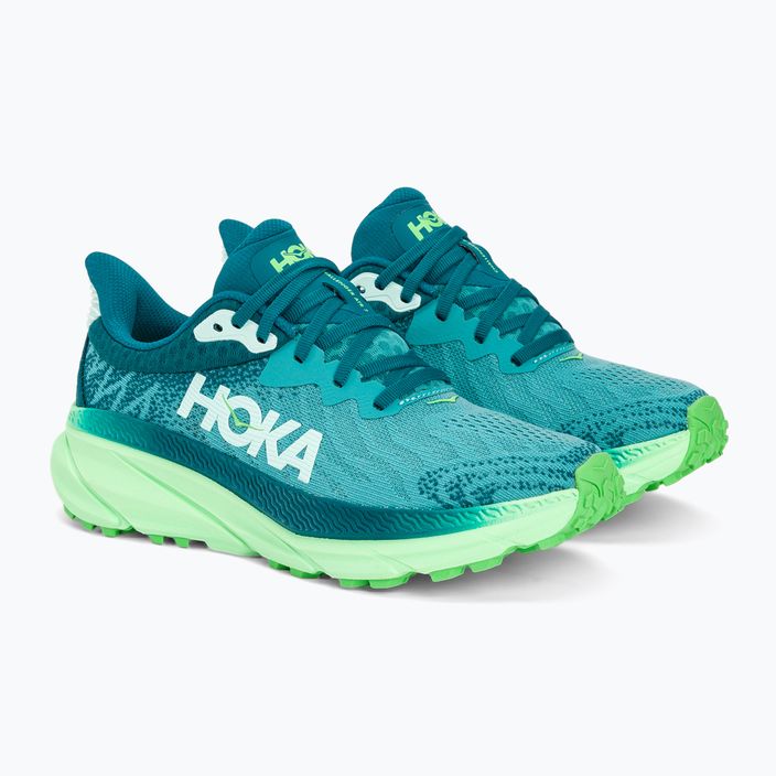 Women's running shoes HOKA Challenger ATR 7 ocean mist/lime glow 4