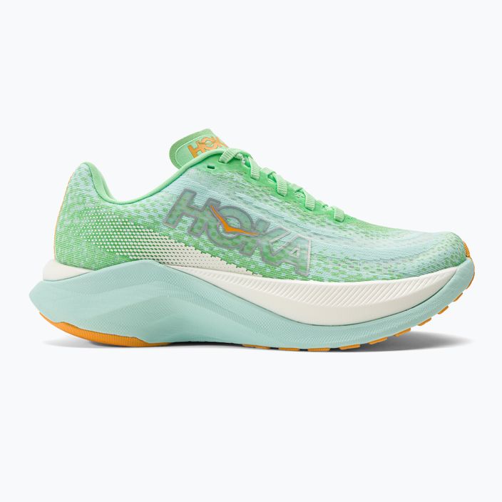 Women's running shoes HOKA Mach X lime glow/sunlit ocean 2