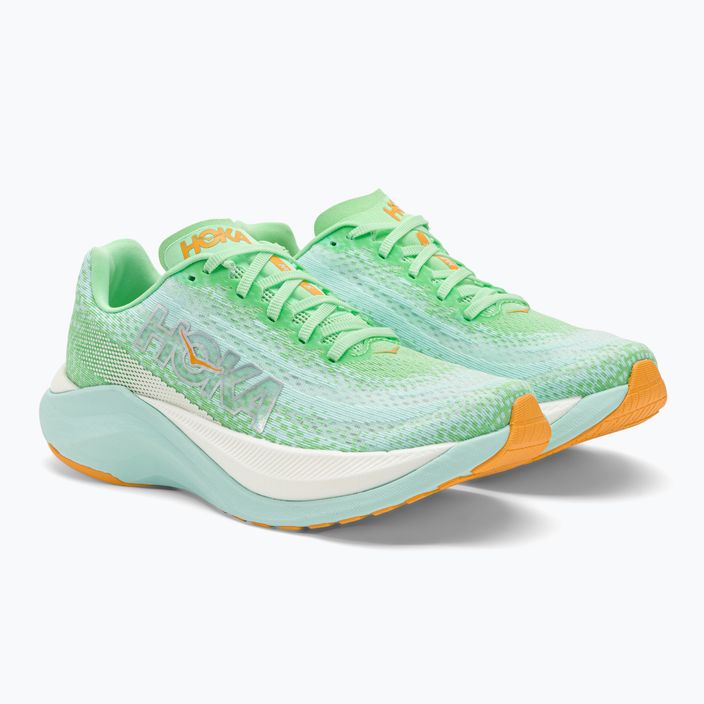 Women's running shoes HOKA Mach X lime glow/sunlit ocean 4