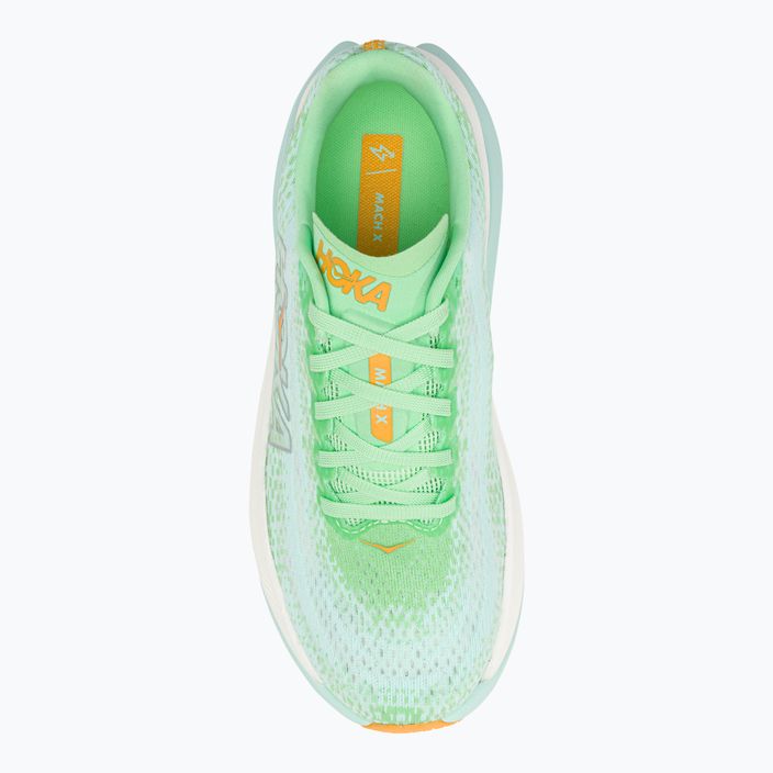 Women's running shoes HOKA Mach X lime glow/sunlit ocean 6