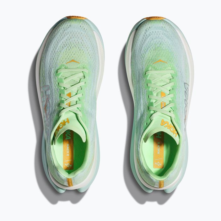 Women's running shoes HOKA Mach X lime glow/sunlit ocean 16