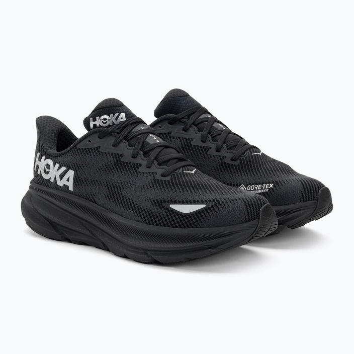 Men's running shoes HOKA Clifton 9 GTX black/black 4