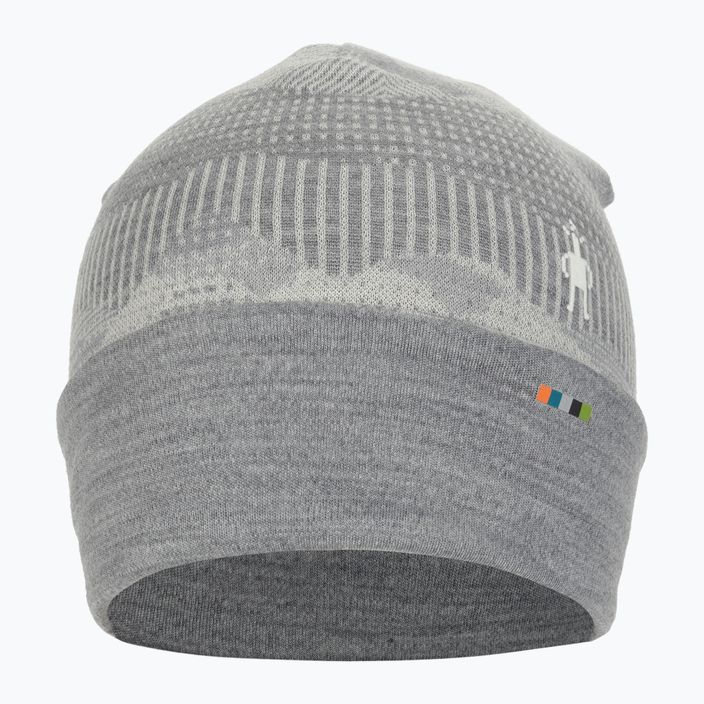 Smartwool Merino Reversible Cuffed light gray mountain scape cap 2