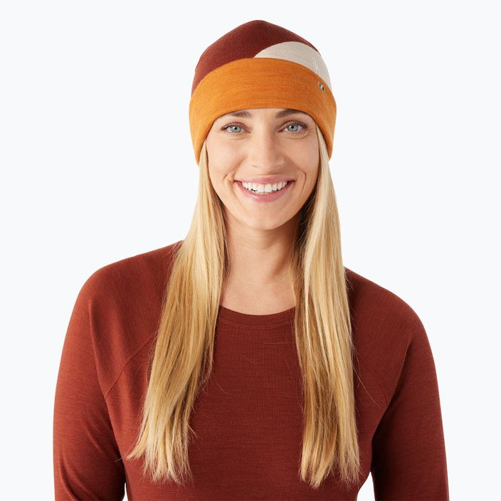 Smartwool Thermal Merino Colorblock winter hat marmalade heather 2