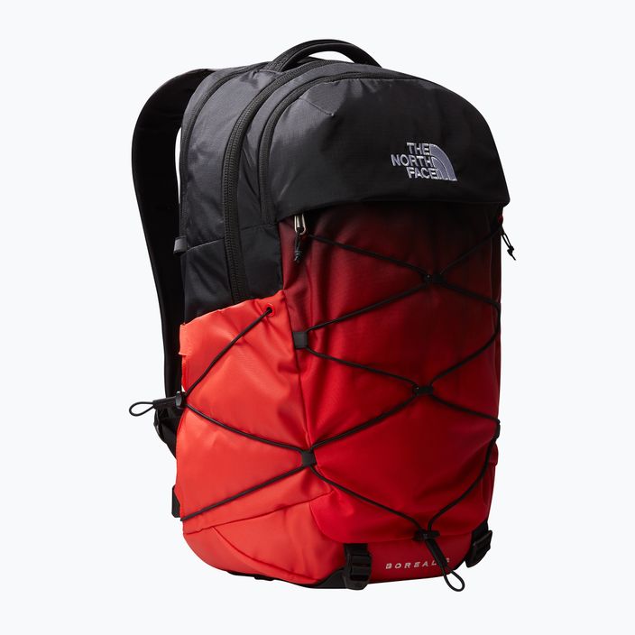 The North Face Borealis 28 l fiery red dip dye large print/black hiking backpack