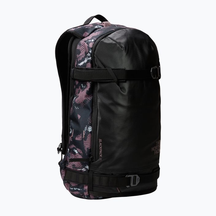 Women's snowboard backpack The North Face Slackpack 2.0 20 l fawn grey snake charmer print/black/fawn grey