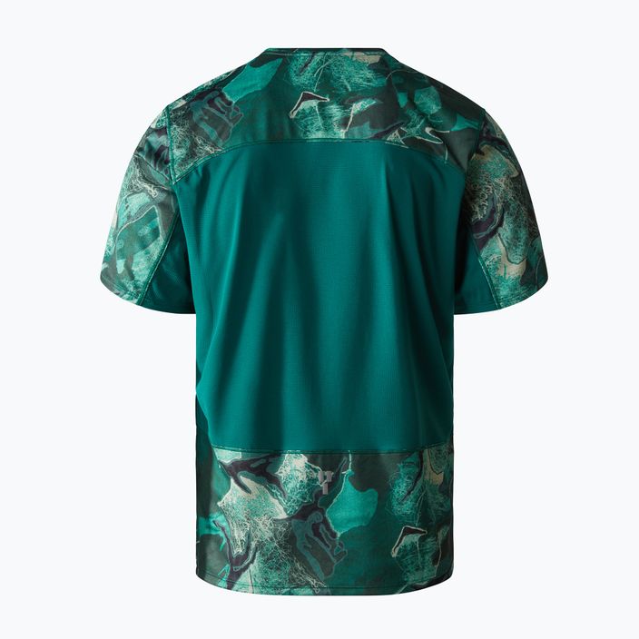 Men's running shirt The North Face Sunriser SS lichen teal camo embroidery print 2
