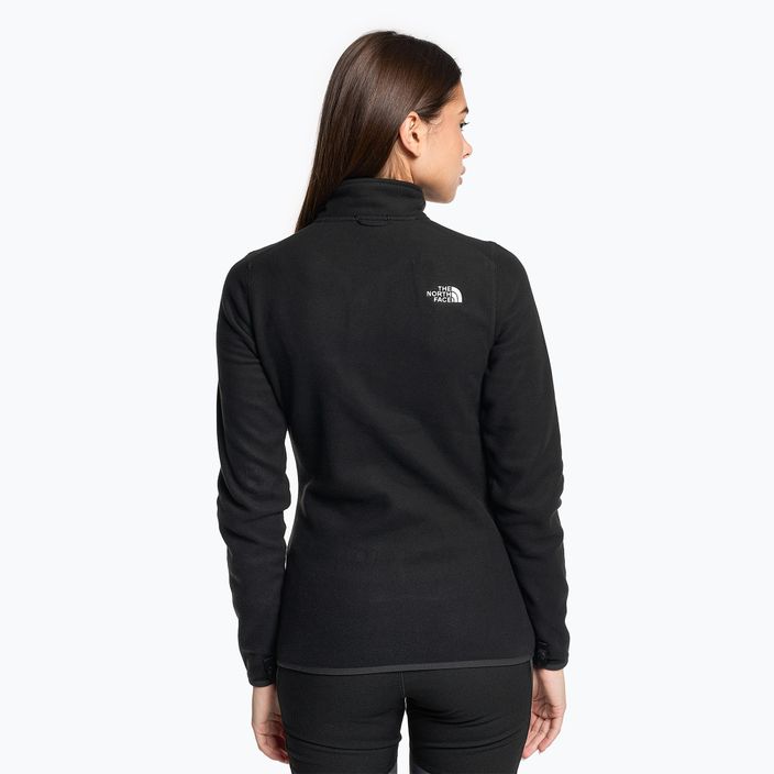 Women's fleece sweatshirt The North Face 100 Glacier Fz black 2