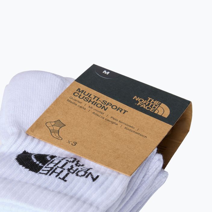 The North Face Multi Sport Cush Quarter Sock trekking socks 3 pairs white 3