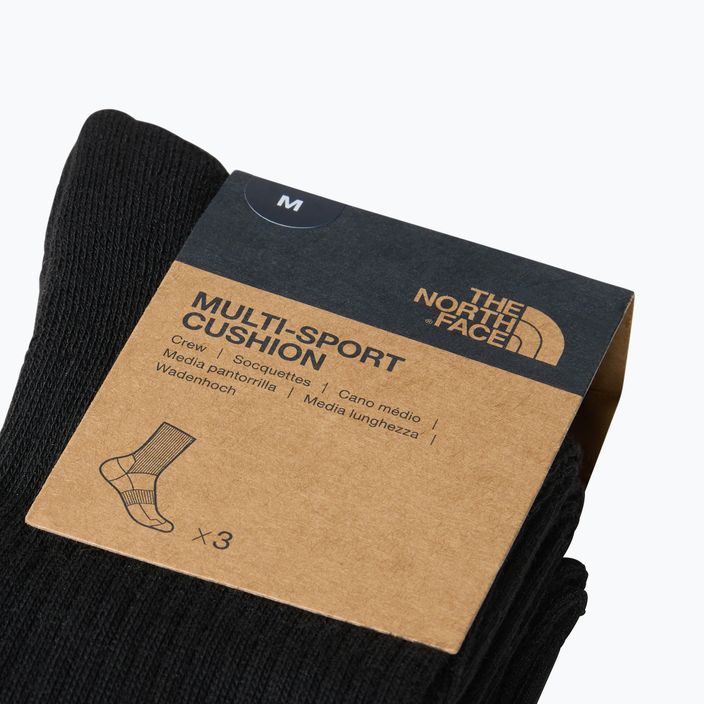 The North Face Multi Sport Cush Crew Sock trekking socks 3 pairs black 3