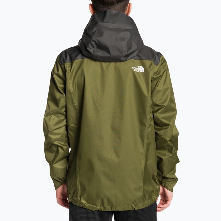 Men's The North Face Quest Zip-In forest olive/asphalt grey rain jacket 2