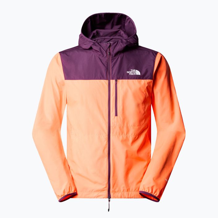 Men's running jacket The North Face Higher Run Wind vivid flame/black currant purple