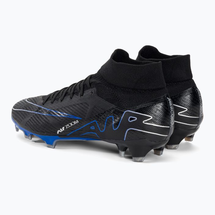 Nike Zoom Mercurial Superfly 9 Pro FG football boots black/chrome/hyper royal 3