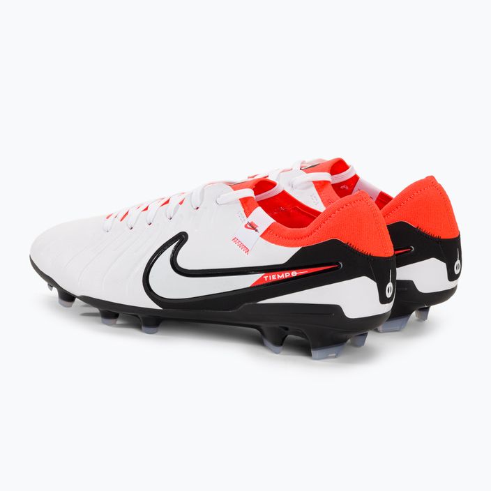 Nike Tiempo Legend 10 Pro FG white/black/bright crimson football boots 3