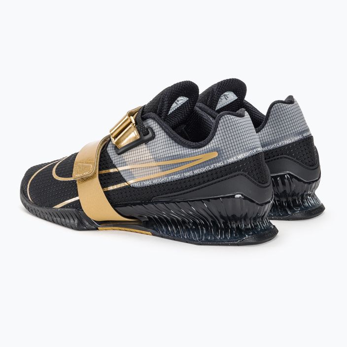 Nike Romaleos 4 black/metallic gold white weightlifting shoe 3