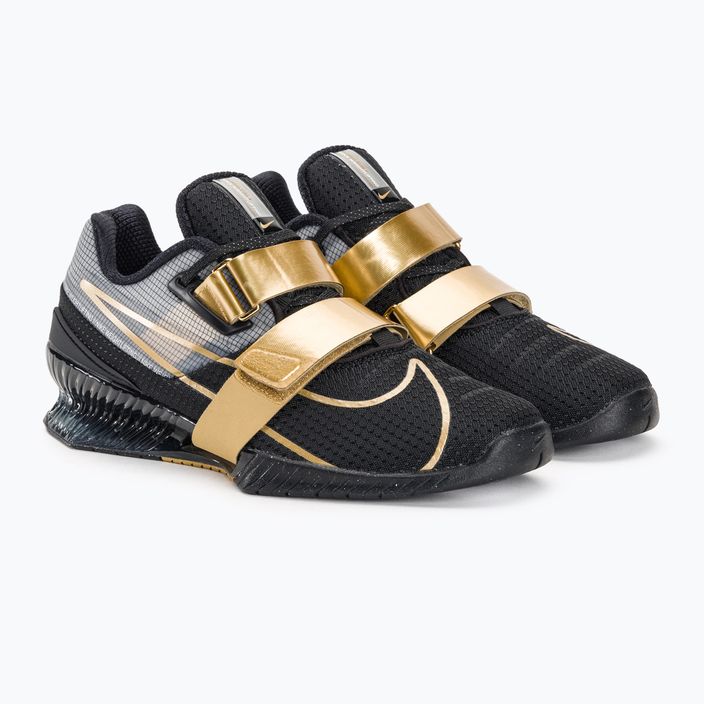 Nike Romaleos 4 black/metallic gold white weightlifting shoe 4