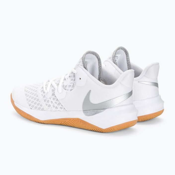 Nike Zoom Hyperspeed Court volleyball shoes SE white/metallic silver rubber 3