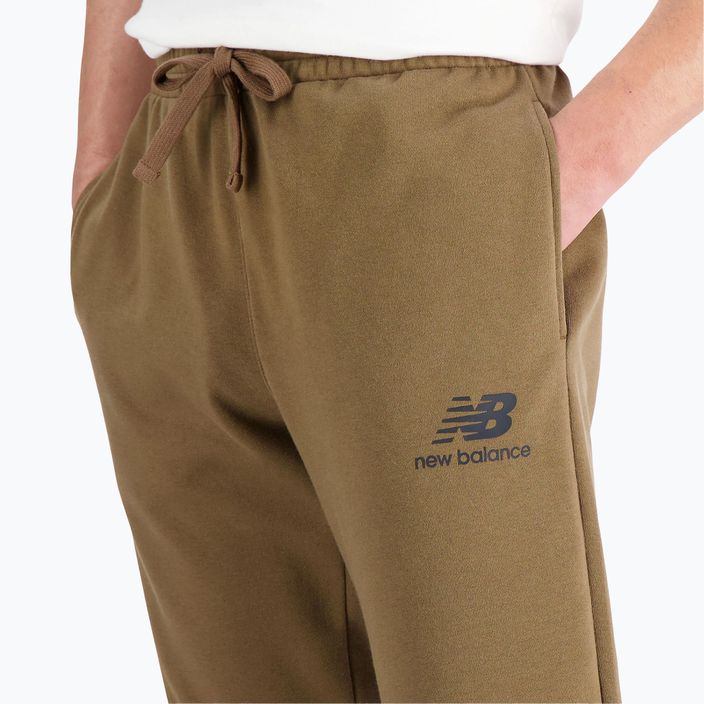 Men's New Balance Essentials Stacked Logo French darkearth trousers 4