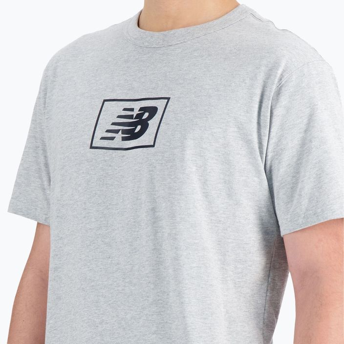 Men's New Balance Essentials Logo athletic grey T-shirt 3