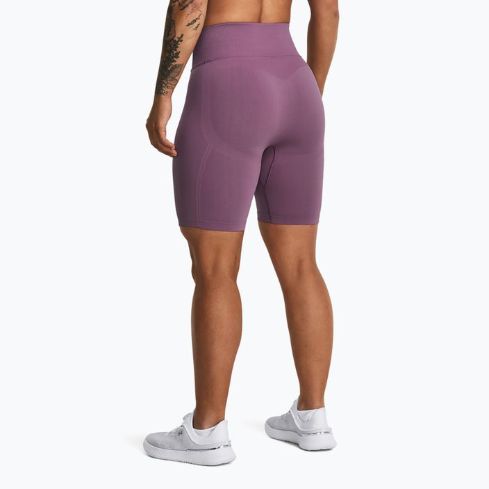 Under Armour Train Seamless women's training shorts misty purple/white 3