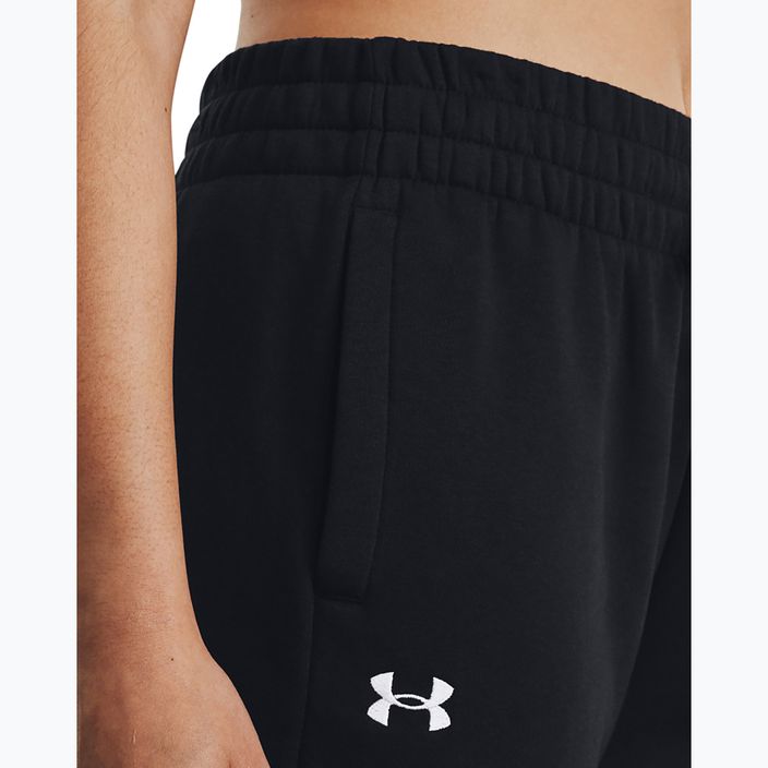 Under Armour Rival Fleece women's trousers dark black/white 4