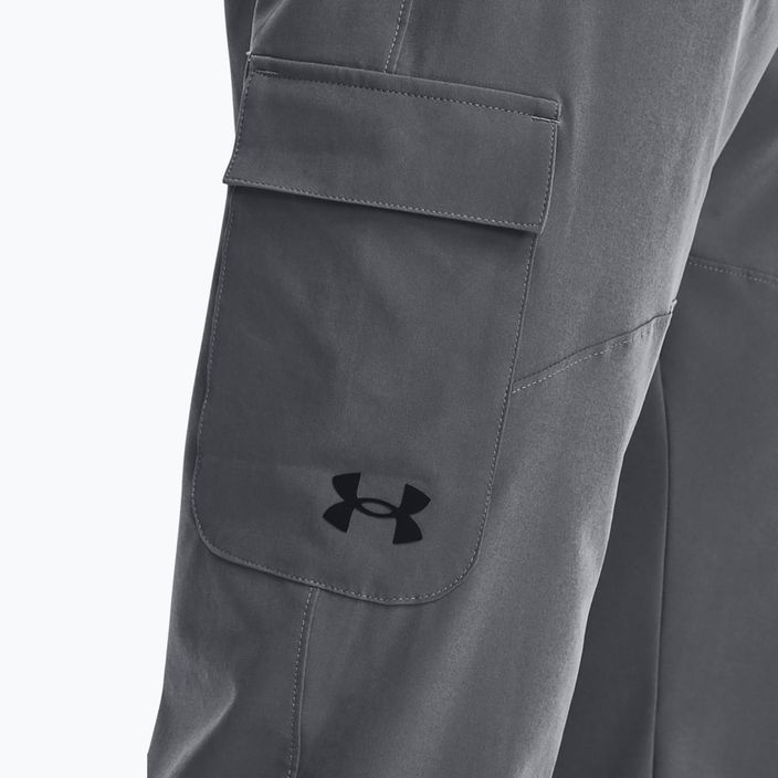 Men's Under Armour Stretch Woven Cargo trousers pitch gray/black 4