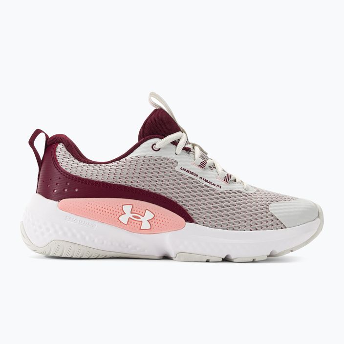 Women's training shoes Under Armour W Dynamic Select white clay/deep red/white 2