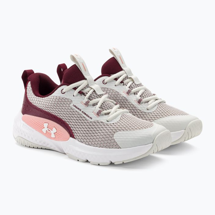 Women's training shoes Under Armour W Dynamic Select white clay/deep red/white 4