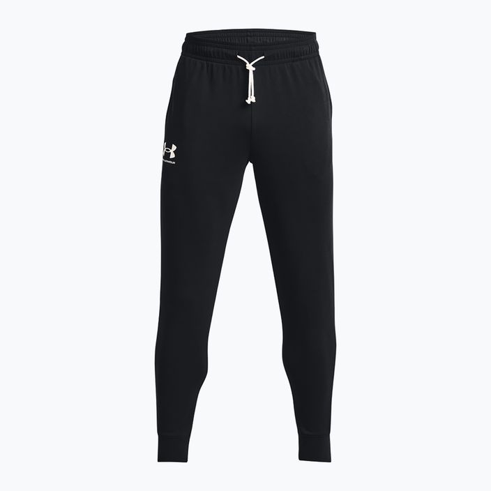 Men's Under Armour Rival Terry Jogger trousers black/onyx white 5