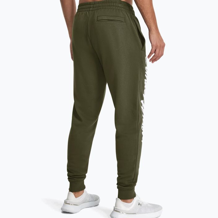 Under Armour Rival Fleece Graphic Joggers men's training trousers marine from green/white 3