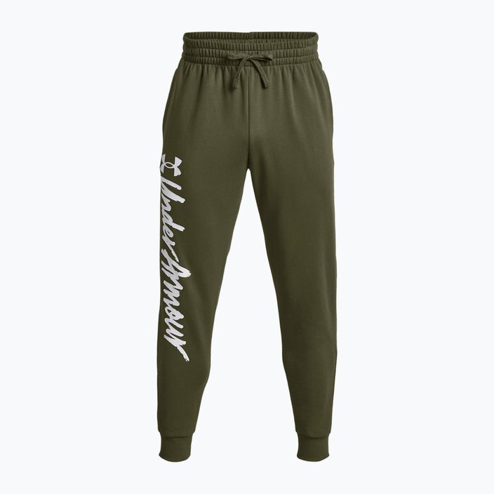 Under Armour Rival Fleece Graphic Joggers men's training trousers marine from green/white 4