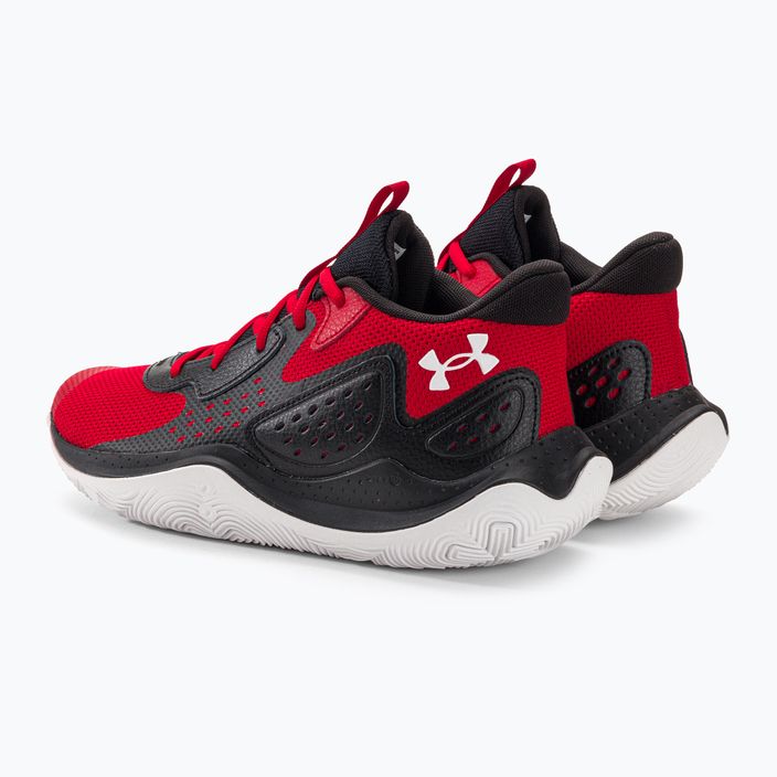 Under Armour Jet'23 red/black/white basketball shoes 3