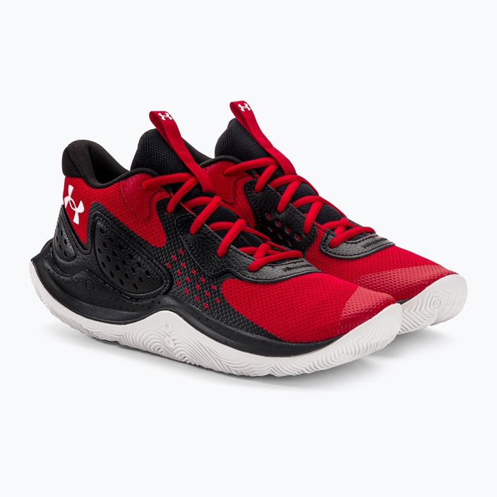 Under Armour Jet'23 red/black/white basketball shoes 4