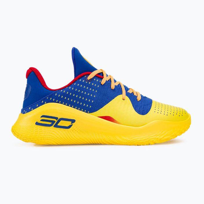 Under Armour Curry 4 Low Flotro team royal/taxi/team royal basketball shoes 2